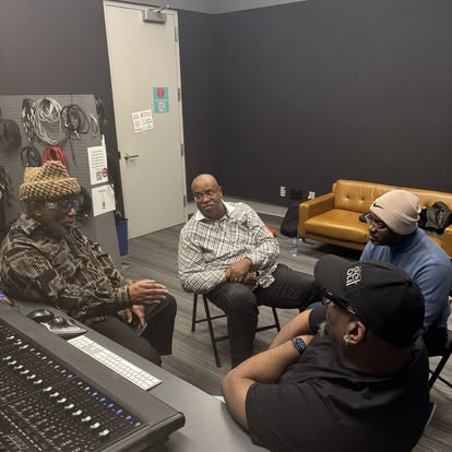 Students in recording studio